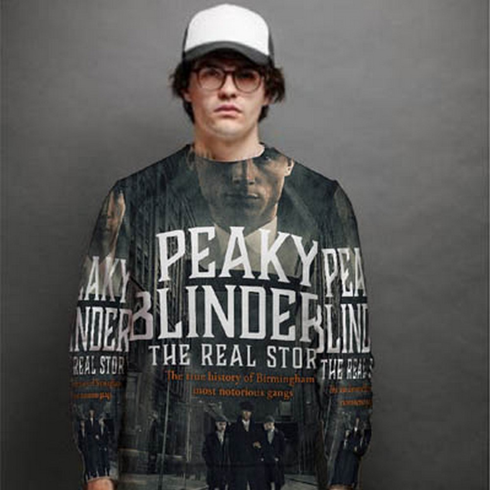 Casual Jaket Sweatshirt PeakyBlinders Sweat Shirt Fullprint Bahan Polyester Jersey Style Pullover Pu