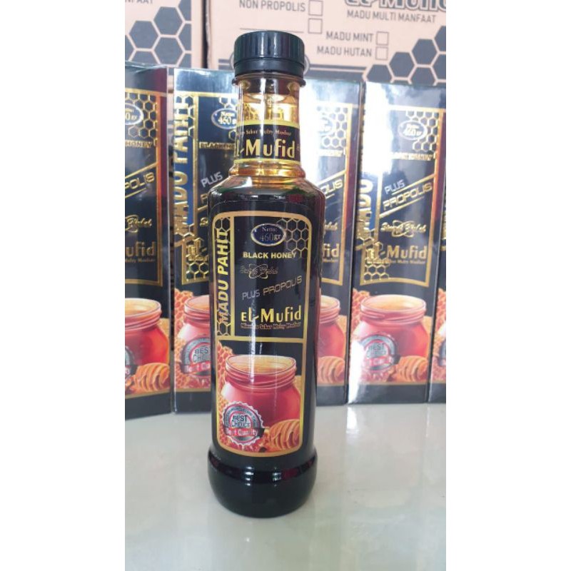 

Madu Hitam Pahit Plus Propolis El Mufid 460 gram