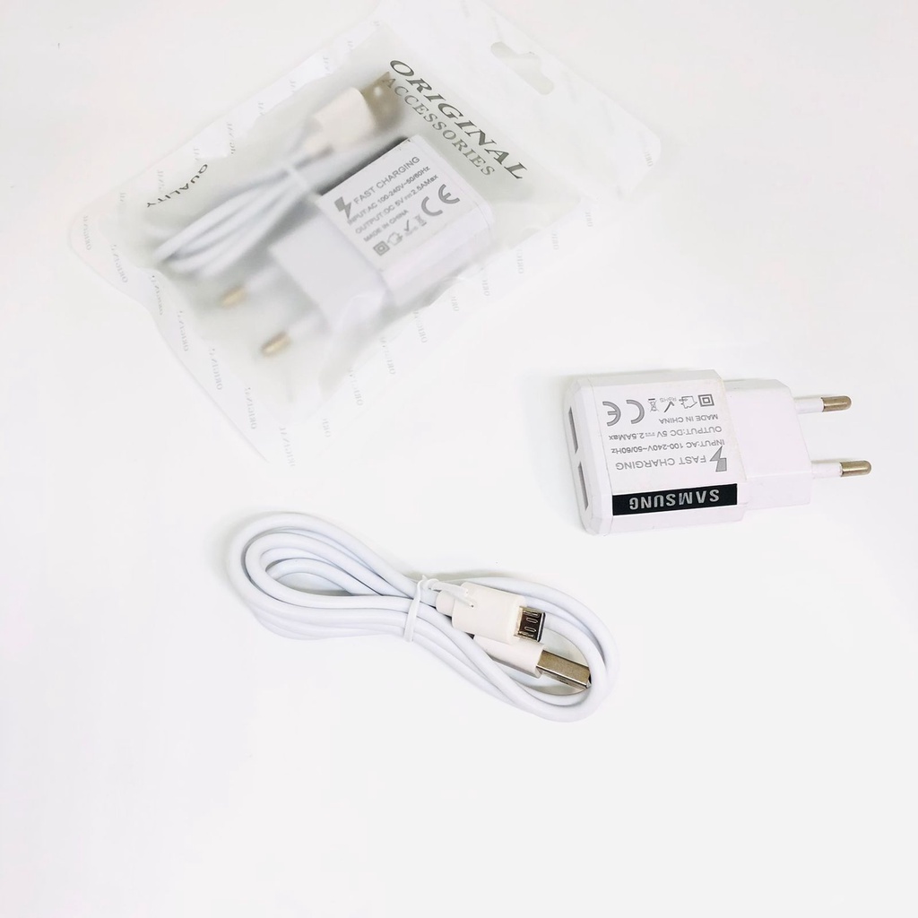 CHARGER CASAN BESI SAMSUNG DIAMOND 2 USB 2.1A CHARGER ULIR BRANDED