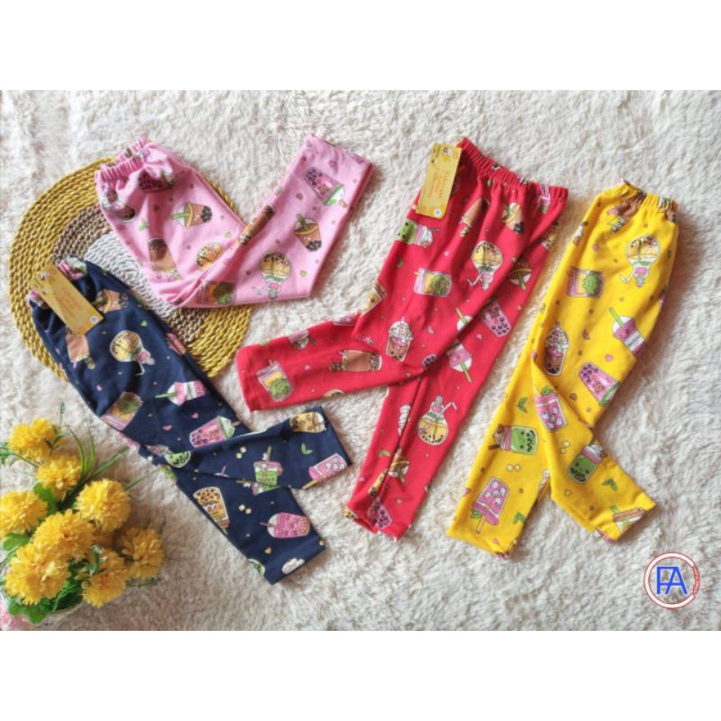 CELANA ANAK PERMPUAN 2-8 TAHUN CLANA LEGING MOTIF KARAKTER FASHION ANAK PEREMPUAN