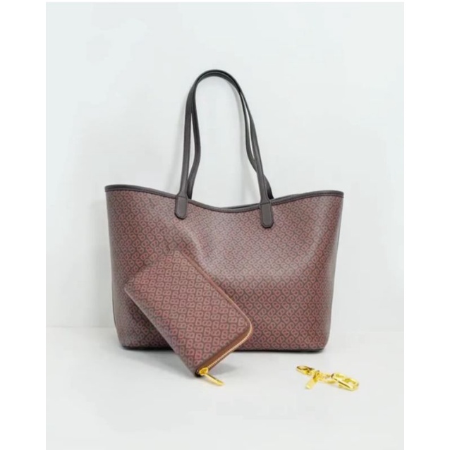 Izzy canvas bag brown buttonscarves