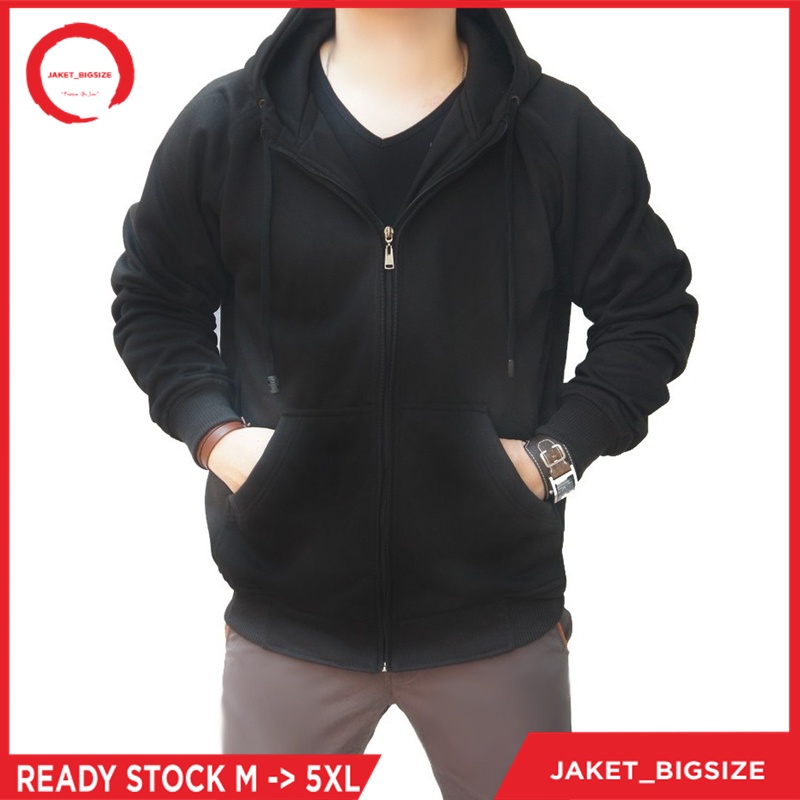 JAKET PRIA BIG SIZE ALL SIZE S M L XL XXL XXXL XXXXL XXXXXL / JAKET HOODIE JUMBO FLEECE TERMURAH