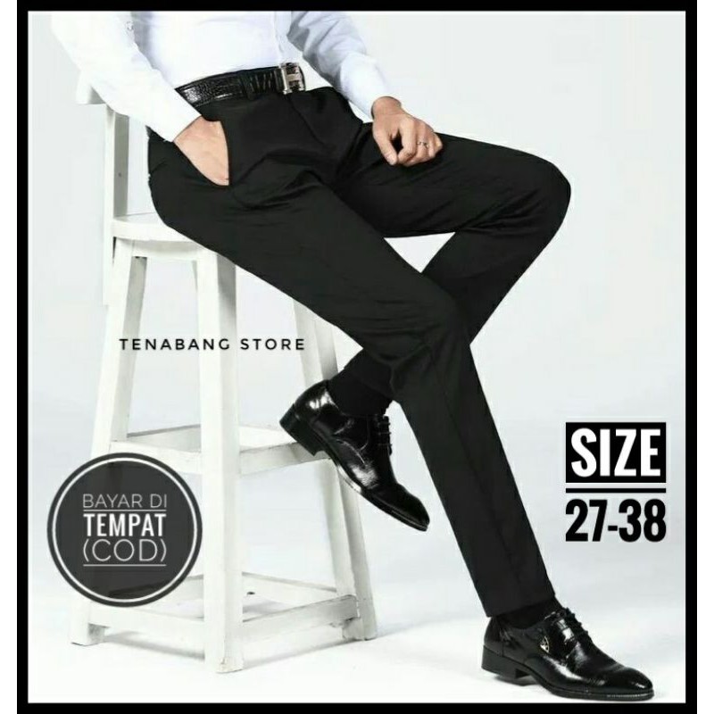 CELANA FORMAL PRIA SLIMFIT BAHAN DASAR KAIN HALUS TEFLON