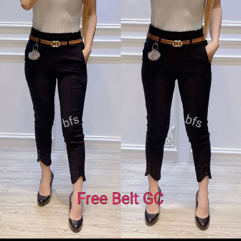 Celana Wanita SoftJeans Stretch Import Super Stretch Free Belt GC