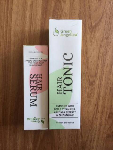 Paket Penyubur Rambut Green Angelica COMBO 1 (Hairtonic + Hair Serum) Perawatan Rambut Rontok