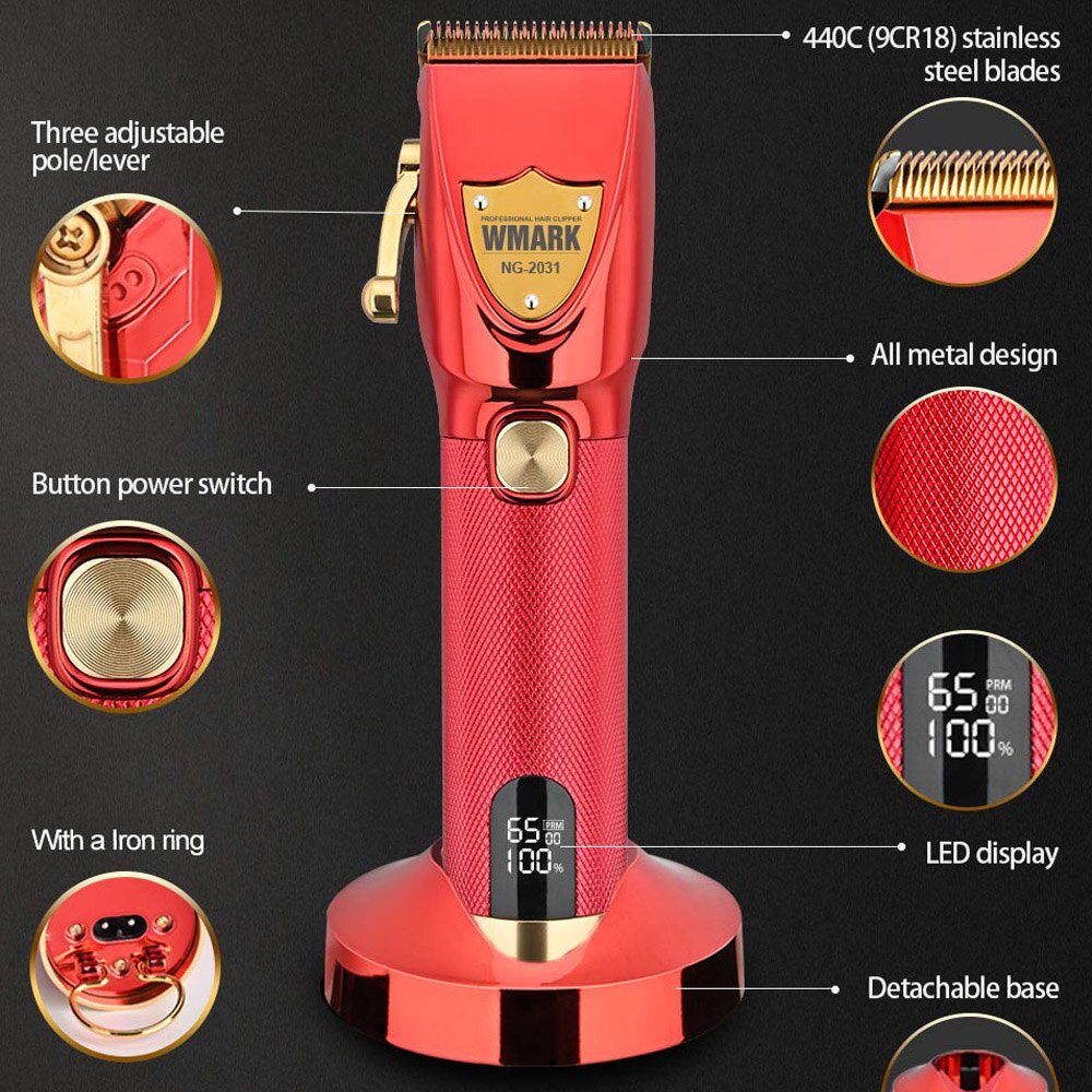 WMARK NG-2031 Wireless Hair Clipper FREE DOCK CHARGER / Alat Mesin Cukur Rambut