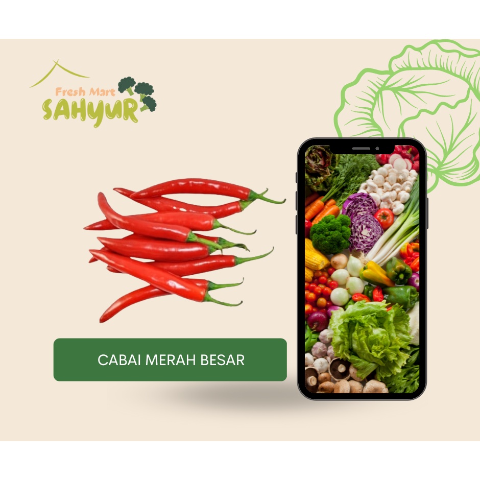 

Cabai Merah Besar 100gr Sahyur Fresh Mart