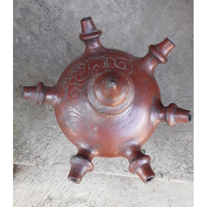 Kendi Maling pancuran 6 gerabah tanah liat unik dan murah