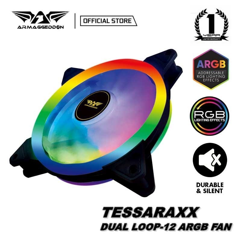 Fan Armaggeddon Tessaraxx Dual Loop ARGB Fan | Support Aura Sync