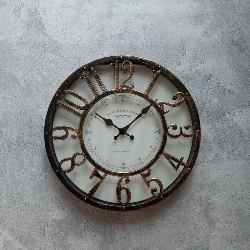 Jam Dinding Vintage Klasik Classic Retro Style Eropa Minimalis Unik Dekorasi Rumah Elegan-5
