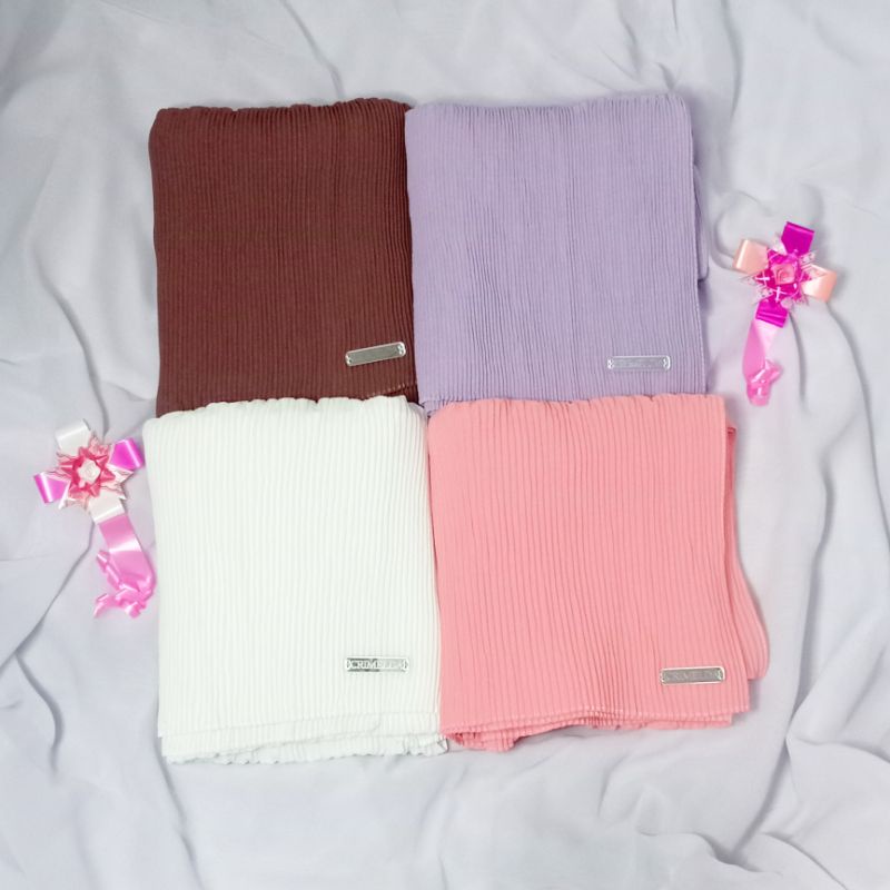 CRIMELDA PASHMINA PLISKET FULL 175x75 DIAMOND CREP HIJAB FASHION MUSLIM-1