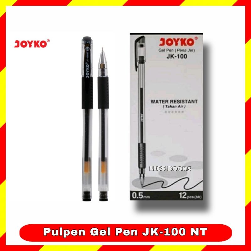 

Bolpoin Pulpen Gel Pen Joyko Hitam JK-100 NT