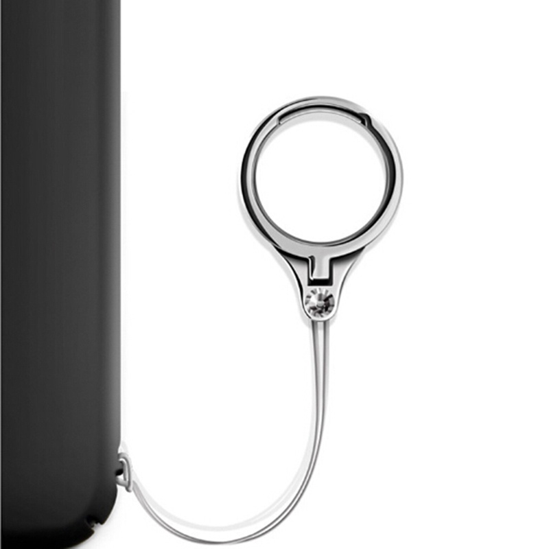 {LUCKID}Multifunction 2 in 1 metal cell phone lanyard finger ring mobile phone holder