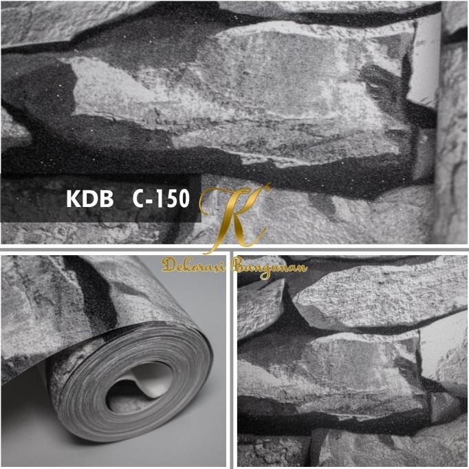 WALLPAPER VINYL DINDING MOTIF BATU ALAM PREMIUM KANGBANG Terbaru