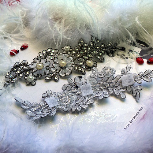 [STOK TERBATAS] WEDDING HAIRPIECE BRIDAL TIARA PESTA PUTIH RENDA HPW002