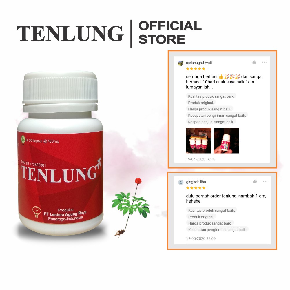 JJ - Tenlung Peninggi Badan (Tenlung TT) Isi 30 Kapsul Sudah POM Dijamin asli