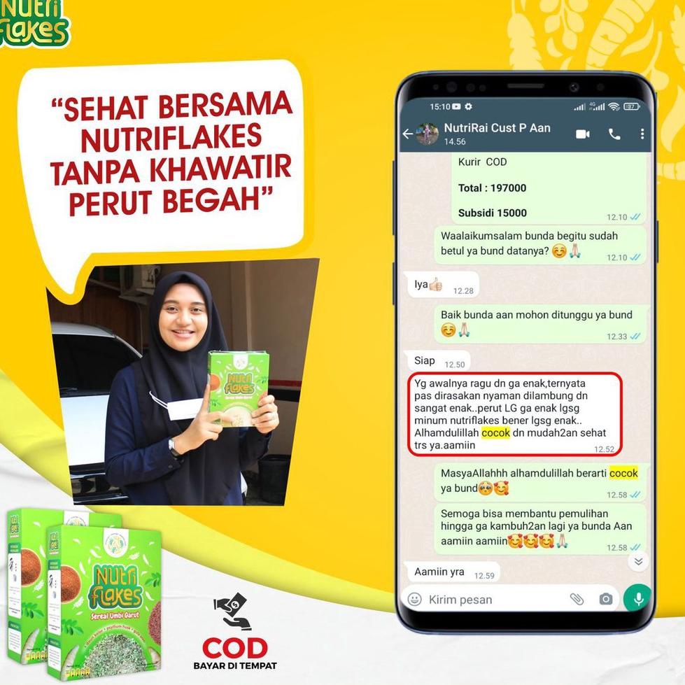 

Cuci Gudang |c42✾ NUTRIFLAKES SEREAL UMBI GARUT MINUMAN SERBUK UMBI GARUT - SEREAL SEHAT ATASI ASAM LAMBUNG, MAAG, GEERD - BPOM ORIGINAL 100% - ALAMI - SOLUSI DIET SEHAT PENGGANTI NASI (1 BOX)