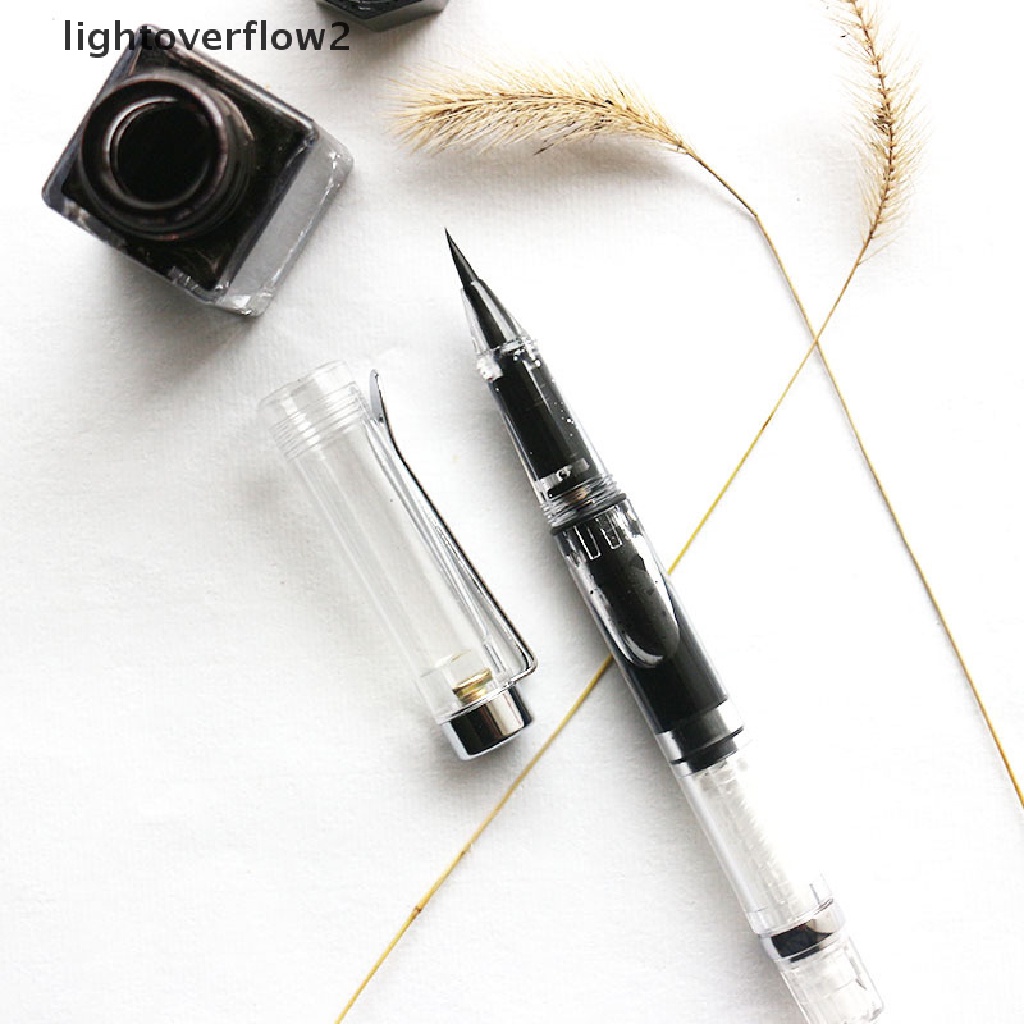 (lightoverflow2) Pena Kuas Cat Air Transparan Bisa Diisi Ulang