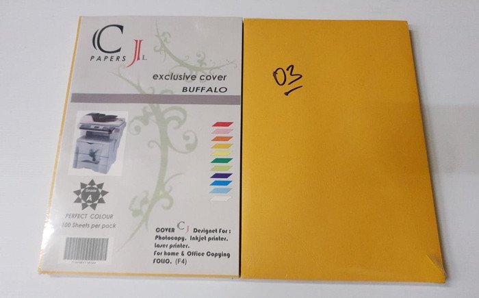 

COVER BUFFALO CJ KUNING MUSTARD 150GR (100 lembar) | KERTAS BUFFALO F4