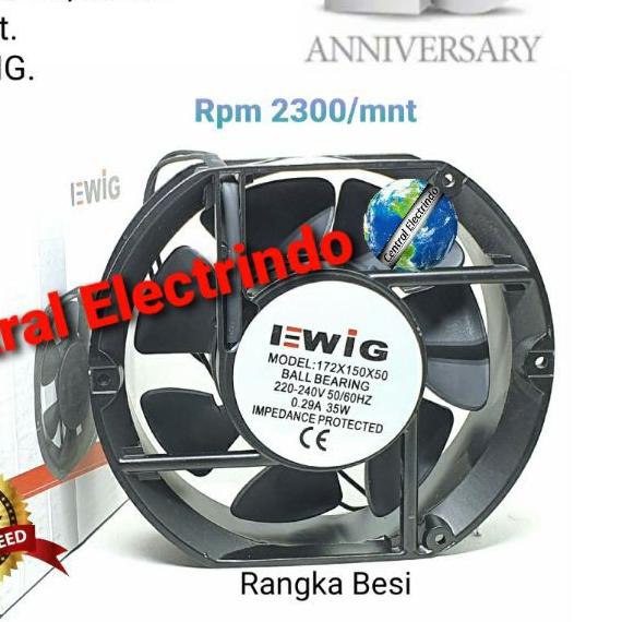 ❃ Cooling Fan Video Fan 172x150x50mm Ball Bearing EWIG. ✬