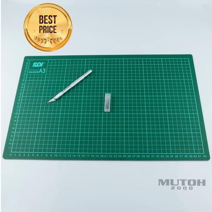 

Cutting Mat SDI A3 + Cutter Pen Import Berkualitas