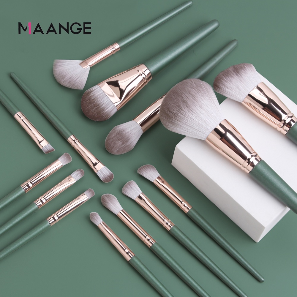 MAANGE 14Pcs Makeup Brush Set Soft Fluffy Hair Brush Set Cosmetics With Bag Beauty Tool Kit Makeup Accessories