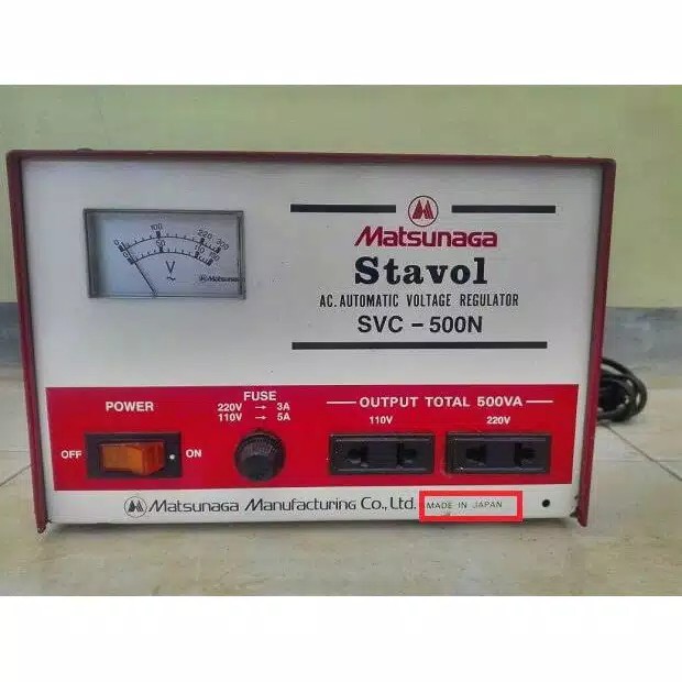 Stavol Matsunaga 500W SVC500N AC Automatic Voltage Regulator Original