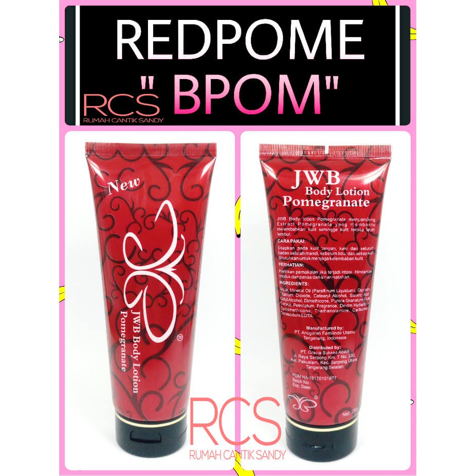 [ JWB BPOM ] RedPome BPOM by JWB SKINCARE / Red Pome BPOM JWB pomegran