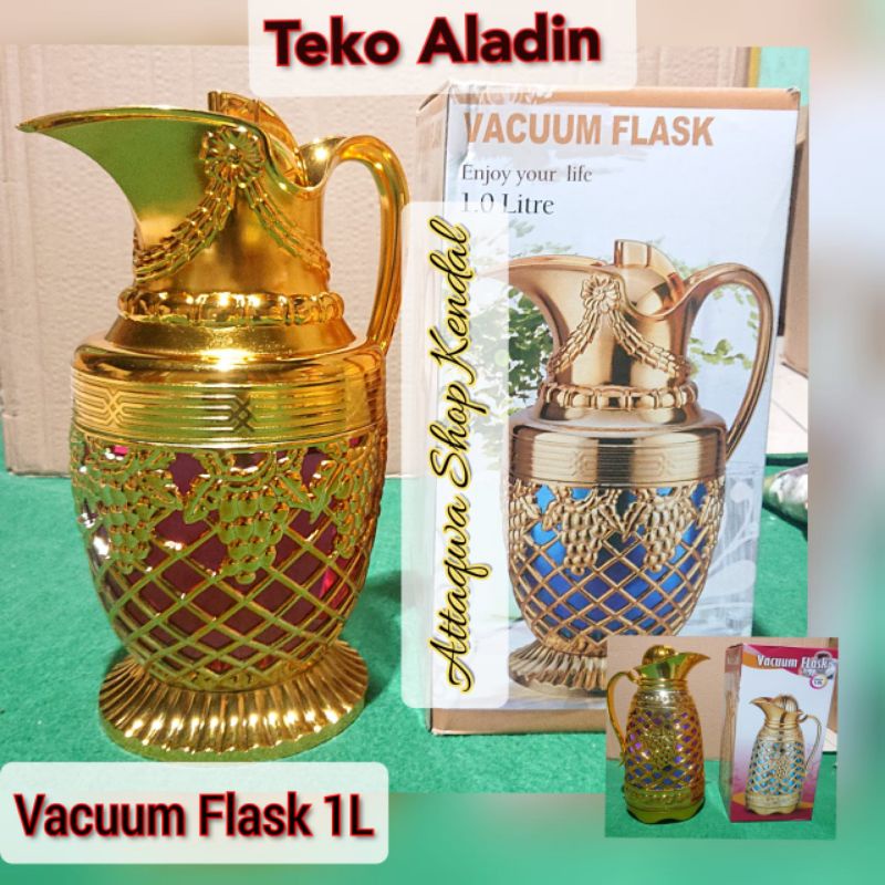 Teko Aladin 1 Liter / Termos Arab Emas / Oleh2 Haji Umroh