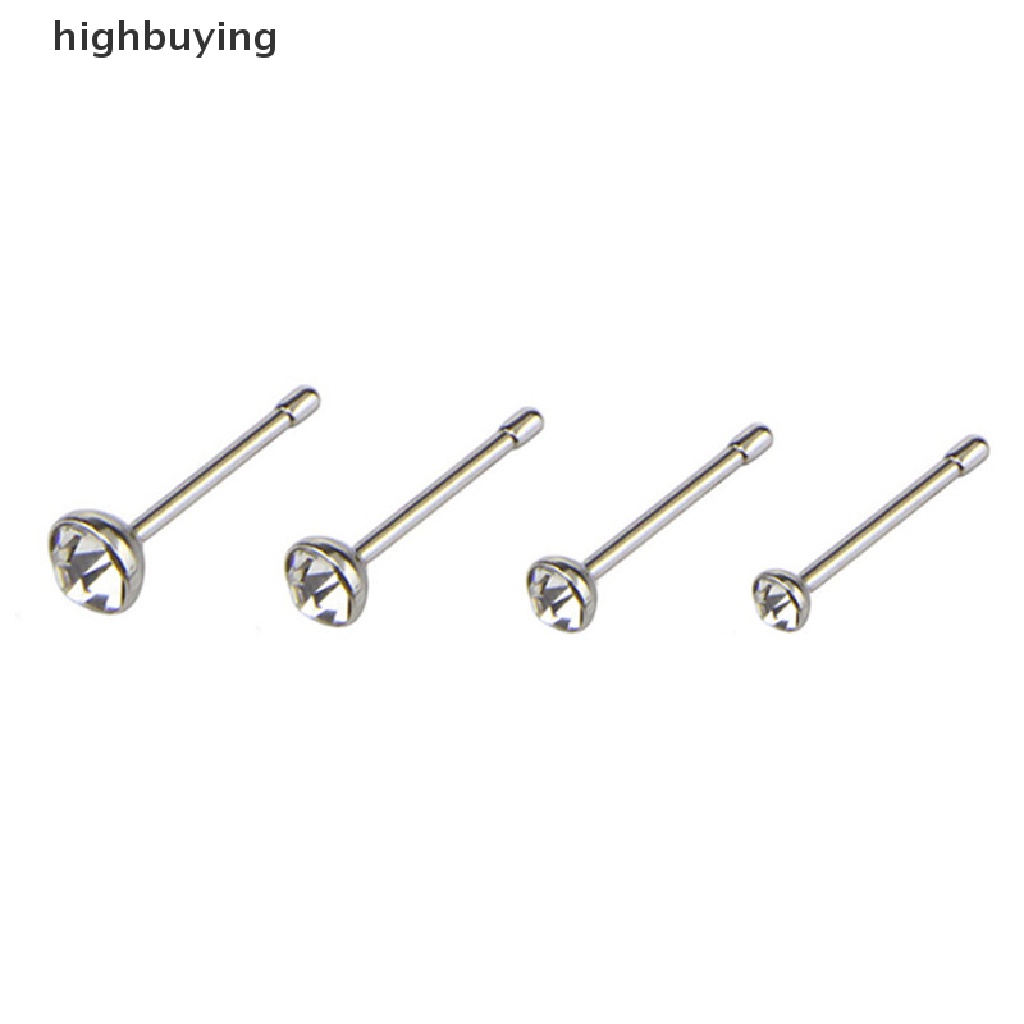 Hbid 14PCS / Set Cincin Tindik Hidung / Tubuh Bahan Stainless Steel