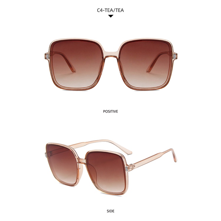 European and American fashion street shooting big frame too personality square sunglasses