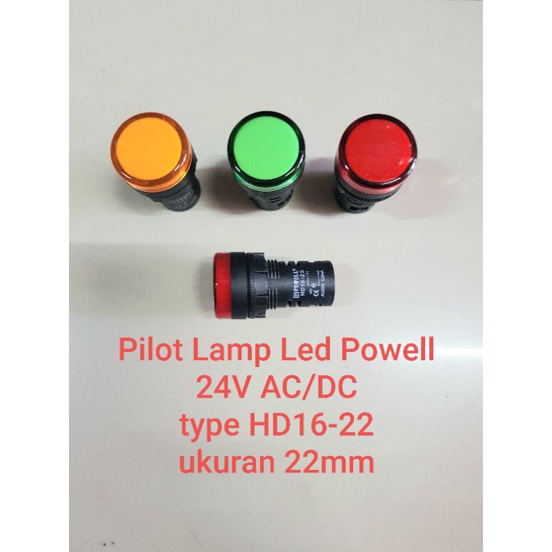 Pilot Lamp Powell HD16-22 22mm 220V AC dan 24V AC/DC