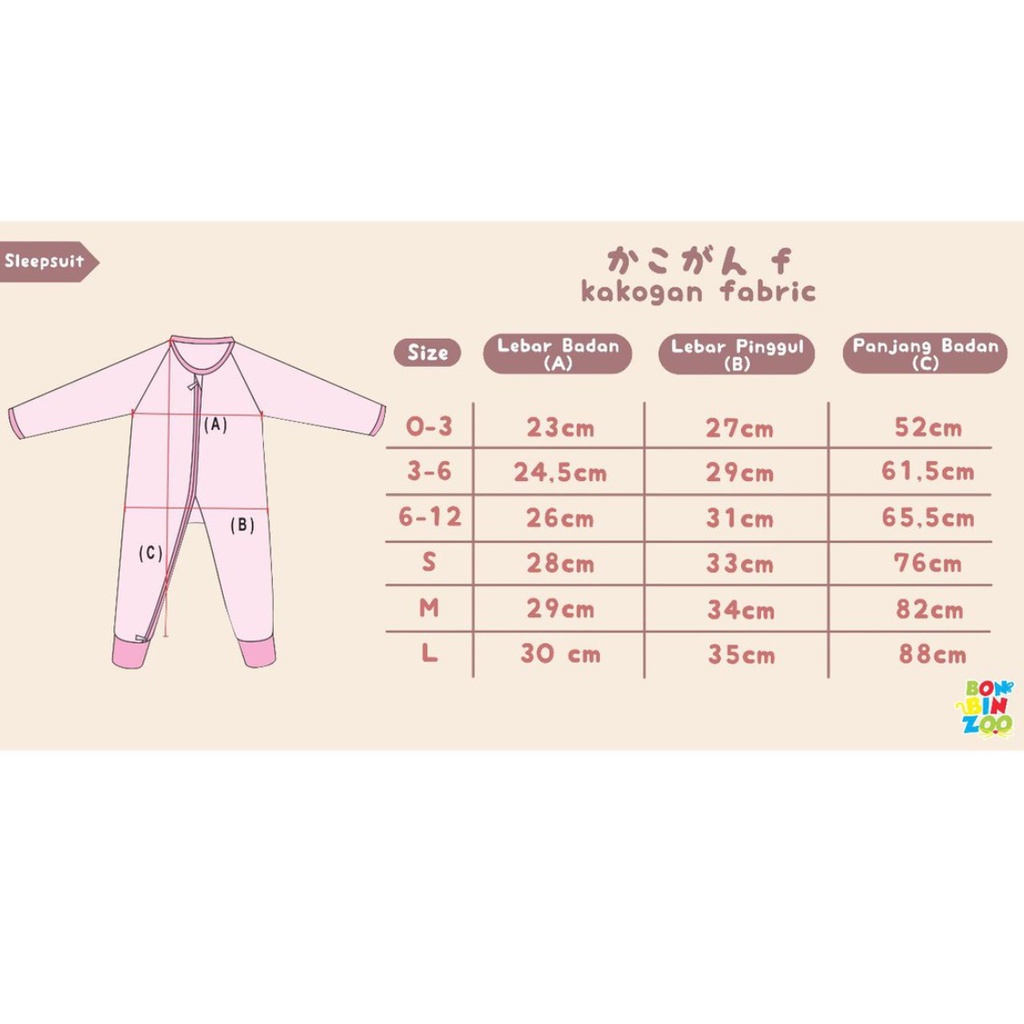 Sleepsuit BonBinZoo 0-3 tahun Motif Granit / Kakogan Lite Jumspuit Bayi / Sleepsuit Resleting CBKS SO