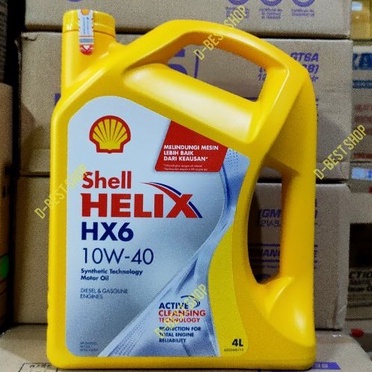 oli shell helix HX6 PENGGANTI HX7 sae 10w-40 galon 4 liter