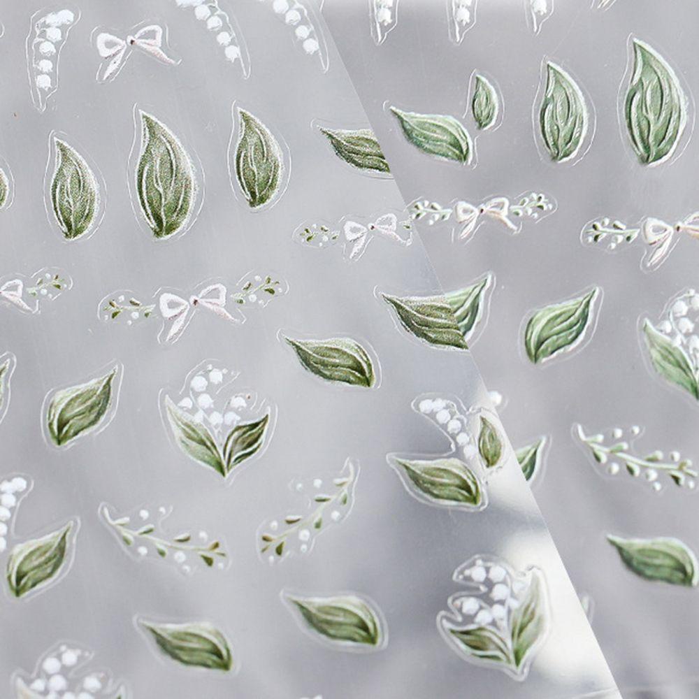 AUGUSTINA Agustina Stiker Nail Art Perekat Bunga Campanula Ultra-Tipis DIY Nail Art