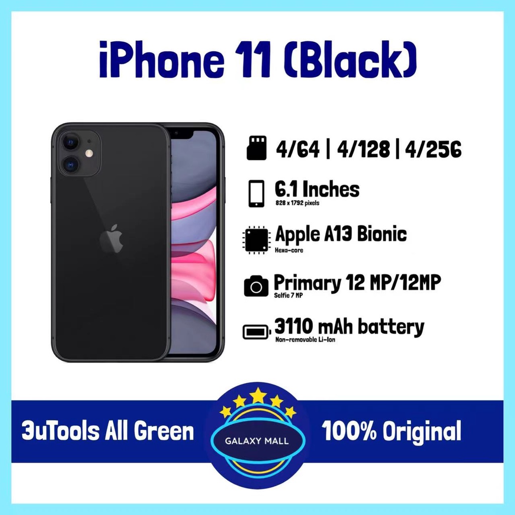 IPHONE 11 64GB/128GB SECOND ORIGINAL FULLSET-2