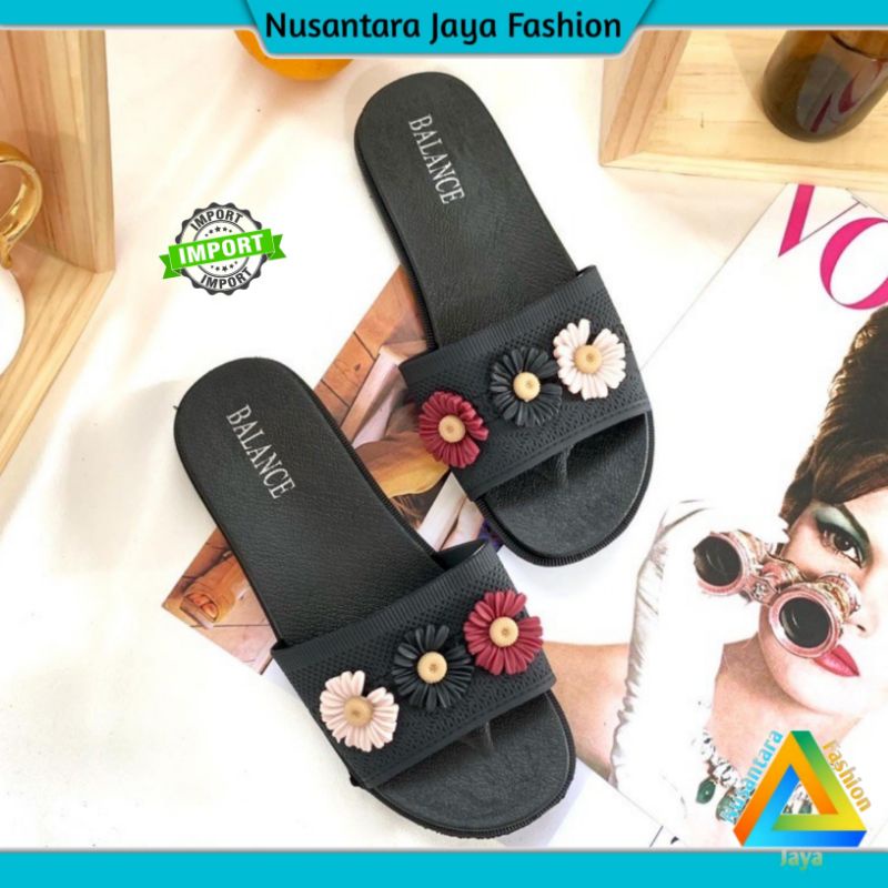 ⚡12.12 TERLARIS⚡ Sandal Jelly Premium Import - Sendal Wanita Slip on - Sandal Balance 956-22