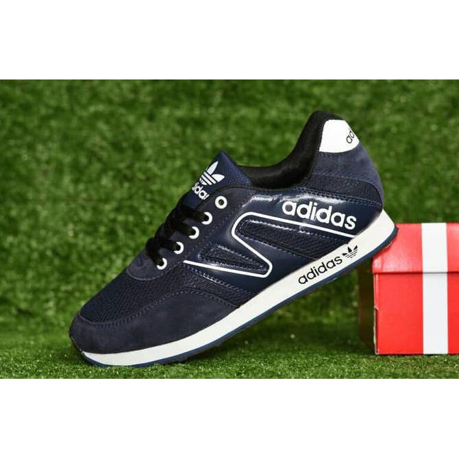 Sepatu Sport Casual Adidas Neo Racer Grade Ori / Navy Putih