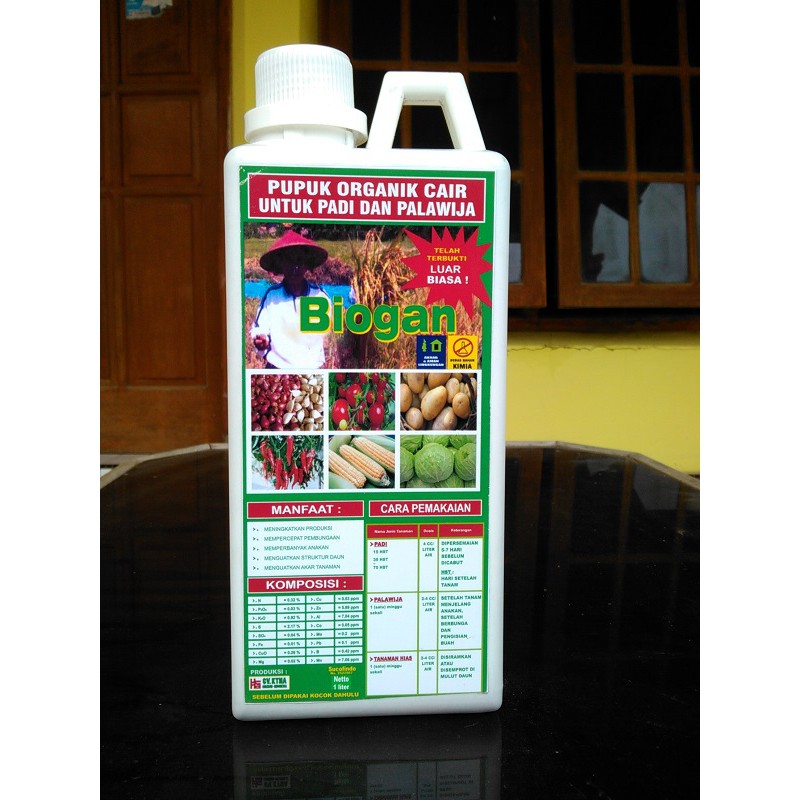 Pupuk Organik Cair (POC) Biogan Untuk Tanaman Padi Palawija Sayuran, Bawang &amp; Jagung