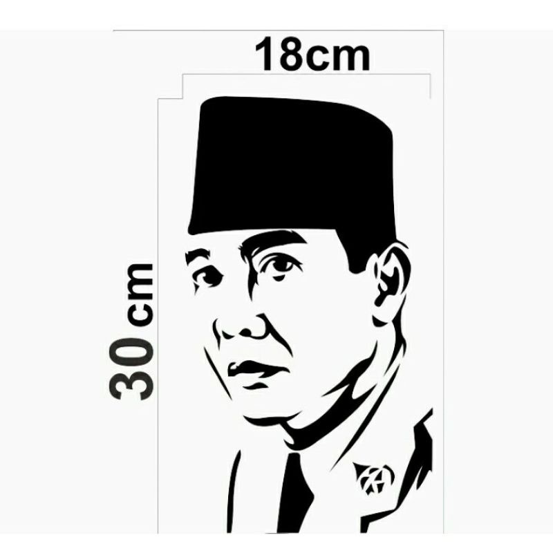 stiker Siluet Bung karno,Gusdur, Pak Harto / stiker Cutting all motor mobil