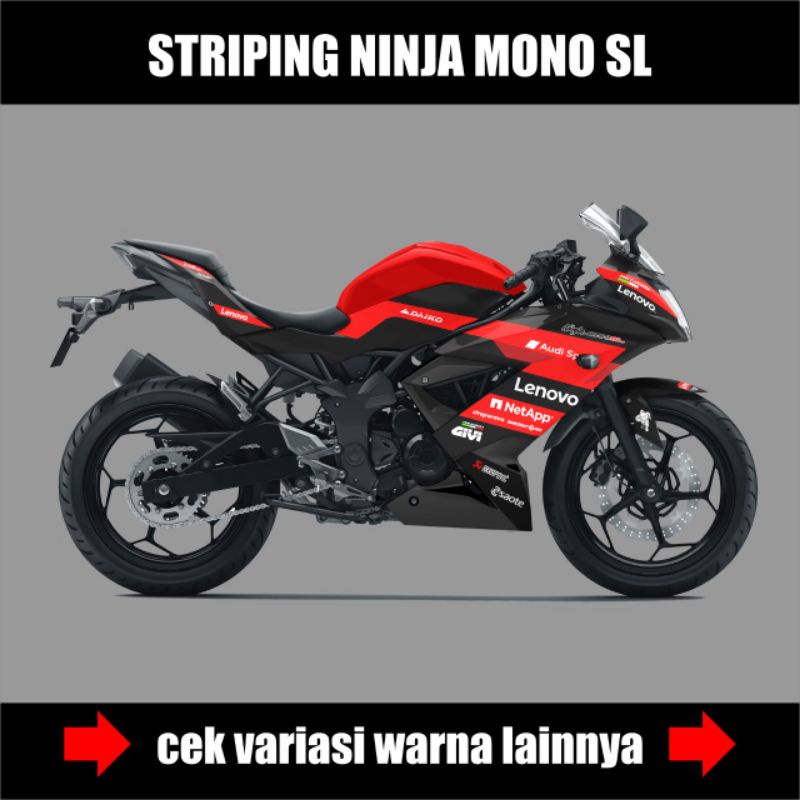 Stiker Decal Striping Ninja 250 Mono Sl / Sticker Motor Kawasaki ninja 250 Mono Sl