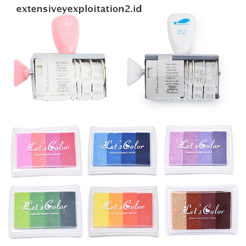 Id Bantalan Stempel Roller Portable Untuk DIY Scrapbookkartu Ucapan