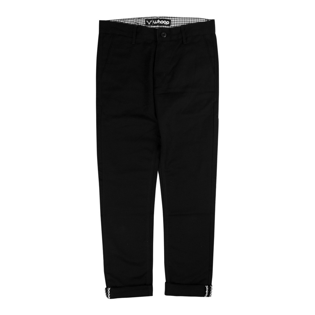 Whoopculture &quot;Muntjac&quot; Black Checkerboard Chino