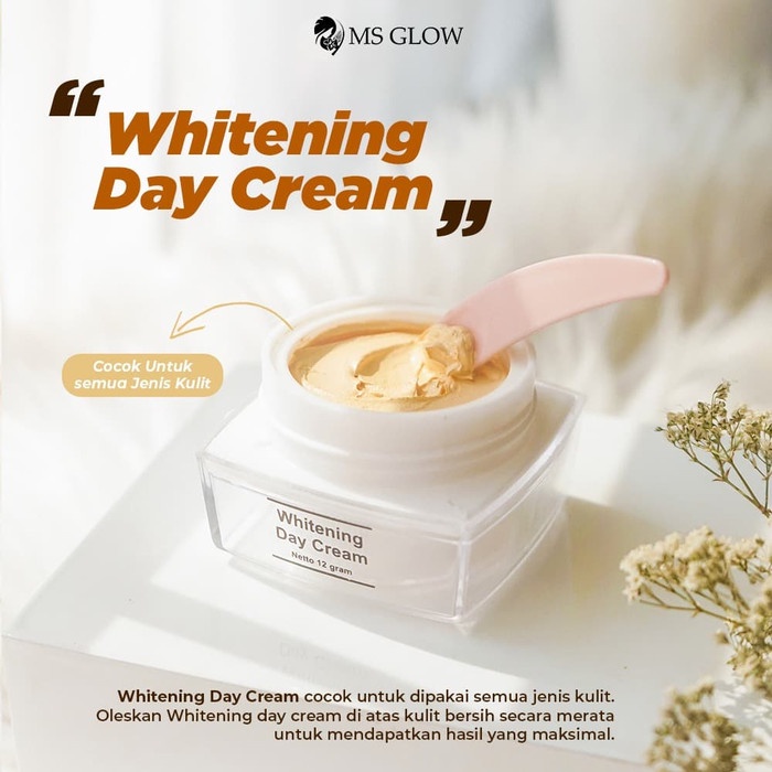 Day Cream MS Glow Whitening Cream - Krim Siang Pelembab Wajah - Cream Pelembab Wajah untuk Semua Jenis Kulit