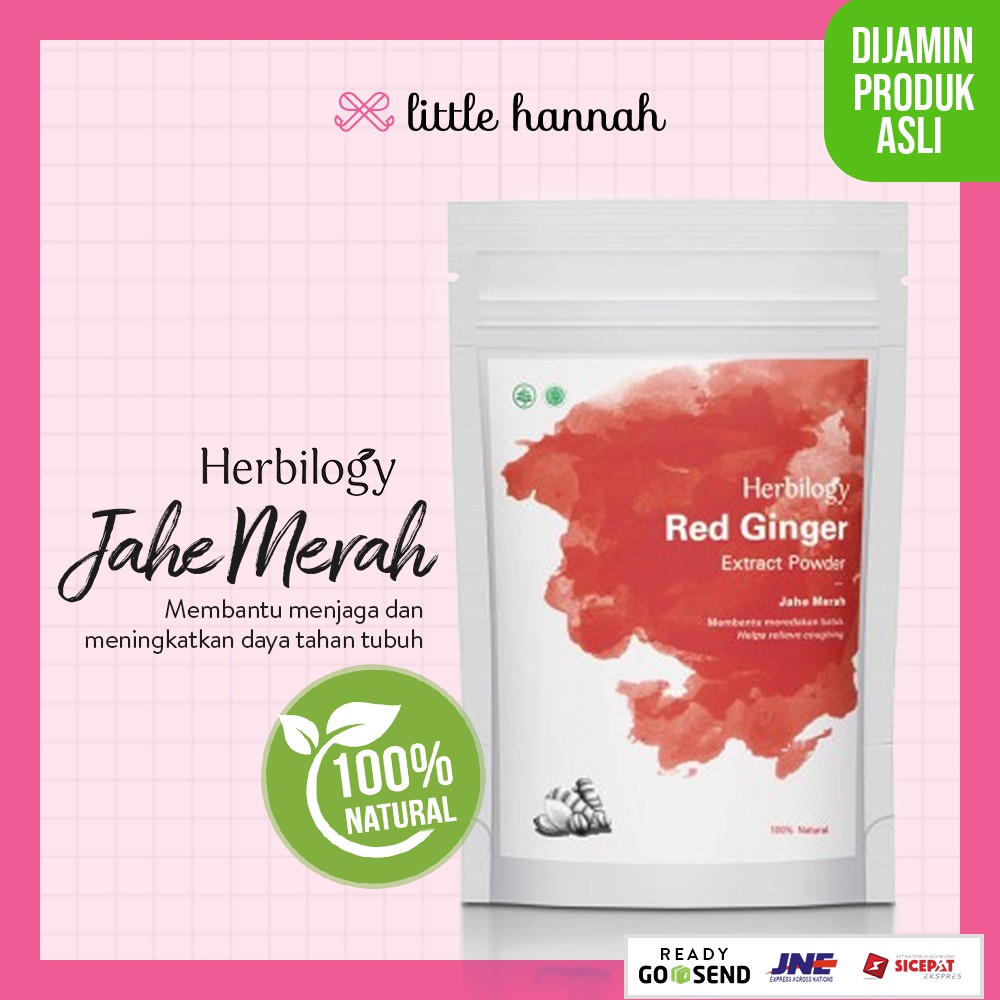 

HERBILOGY Jahe Merah Powder (Red Ginger) / Suplemen Ekstrak Jahe Merah Bubuk ALAMI