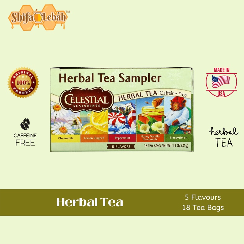 

Celestial Seasonings Herbal Tea Caffeine Free 5 flavors