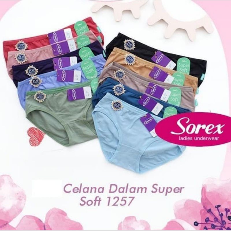 6pcs_ celana dalam wanita sorex 1257 / CD sorex super soft  1257 / celana dalam sorex 1257