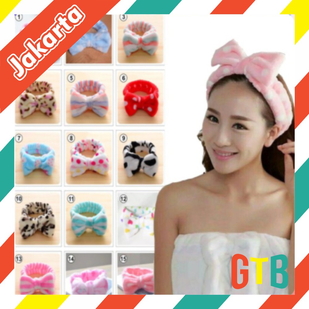 ❤️GTB❤️ R027 Bando / Bandana Motif Pita Fashion Cantik Warna Warni Import Murah Batam