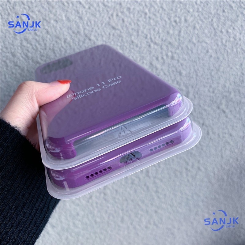 Soft case Bahan Silikon Warna Ungu Untuk iPSE2 11 IP11 Pro Max iP 6s 7P 8 Plus