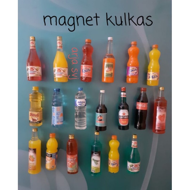Tempelan kulkas magnet kulkas miniatur unik lucu